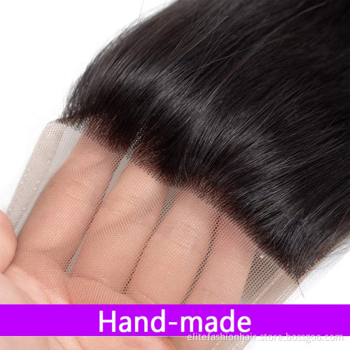 Hot sells 12-20 inch Human Hair Straight Lace Closure virgin brazilian Hair Swiss Lace Closure for black woman 4x4 Lace Closure